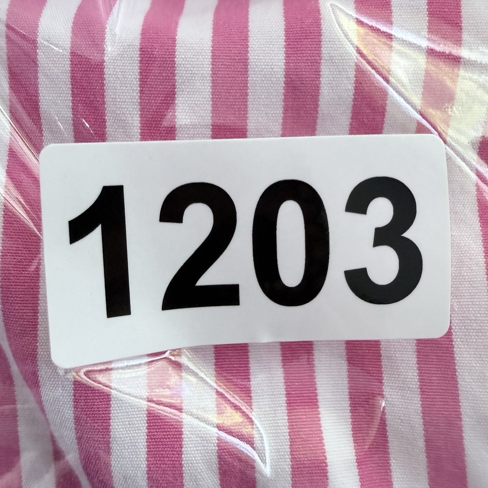 Ralph Lauren Sport Shirt Women 10 Pink White Stripe Elbow Sleeve Pony Preppy EUC - Picture 9 of 9